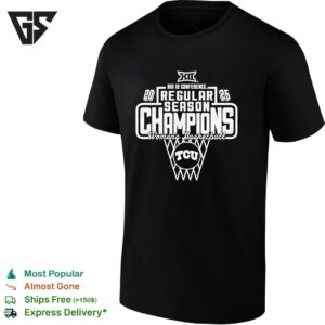 Tcu Horned Frogs Women’s Basketball Big 12 Conference Champions 2025 Regular Season T-Shirt