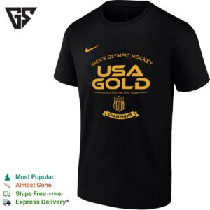 Team USA Gold 2026 Men’s Olympic Hockey Gold Champions Medal Winner T-Shirt