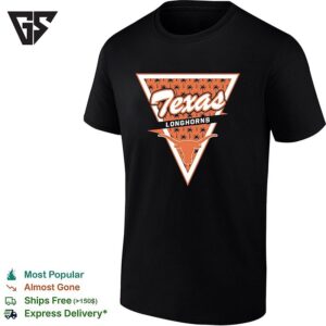 Texas Longhorns Logo Palm Tree Pattern Inside A Triangle T-Shirt