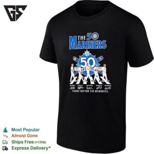 The 50th Of Seattle Mariners 1977 2027 Players Road Signature T-Shirt
