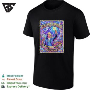 The Benjamin Franklin Electric Kite Experience Vibrant Lightning Adventure T-Shirt