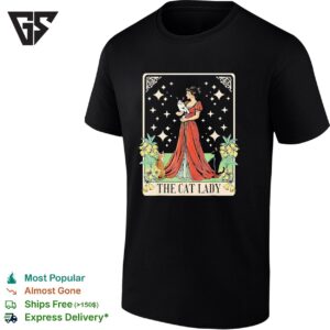 The Cat Lady Tarot Card Cat Women Cat Mom Gothic T-Shirt