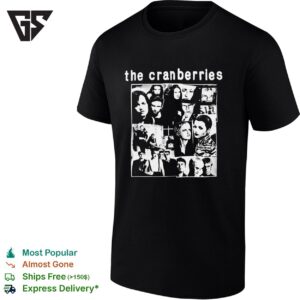 The Cranberries Band Photo Collage Maroon T-Shirt