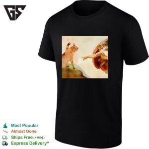 The Creation Of Cat Michelangelo’s Famous Fresco T-Shirt