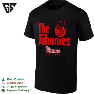The Johnnies St. John’s Red Storm Hand And Baskeball Shape T-Shirt