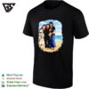 Three Girls And A Husky On The Beach A Joyful Moment T-Shirt