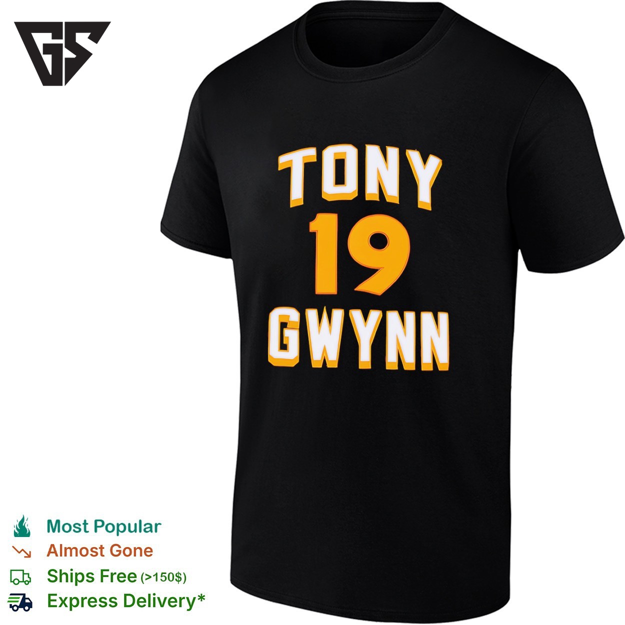 Tony Gwynn San Diego Padres Number 19 T-Shirt Tony Gwynn San Diego Padres Number 19 T-Shirt