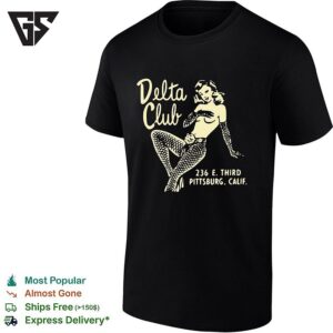 Topless Girl Covering Her Chest With Her Hands Delta Club 236 E Third Pittsburg California T-Shirt
