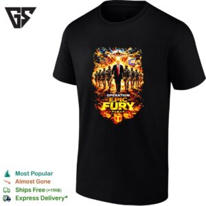 Trump And The US Army Operation Epic Fury American And Israel Flag Retro T-Shirt