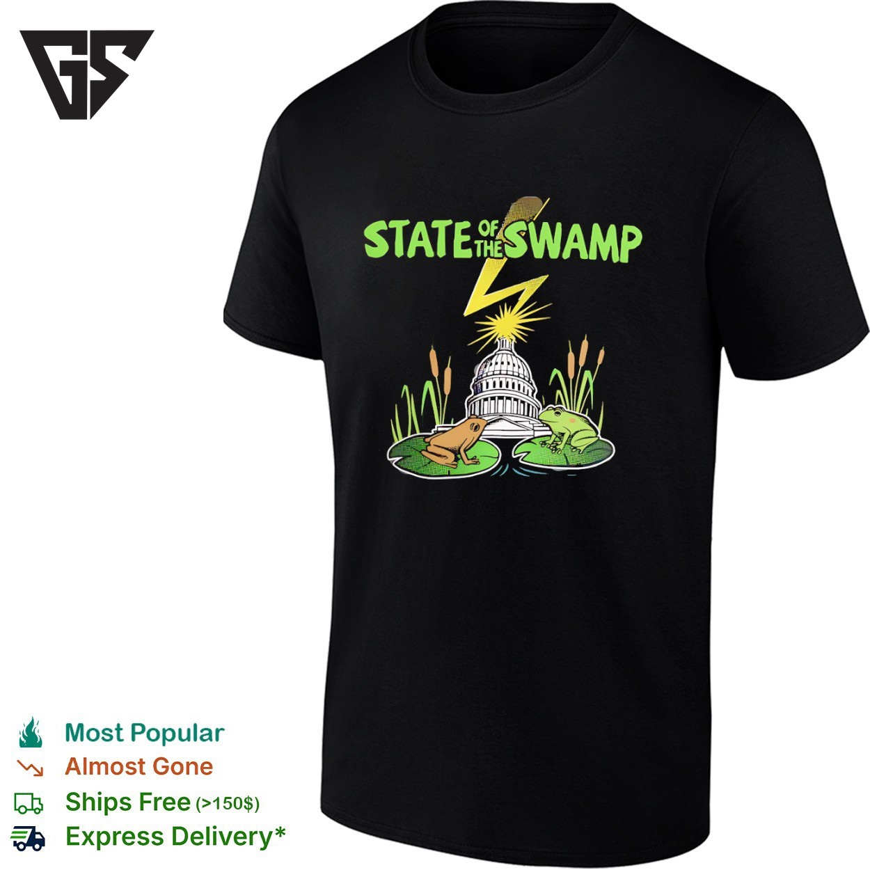 Two Frogs State Of The Swamp T-Shirt Two Frogs State Of The Swamp T-Shirt