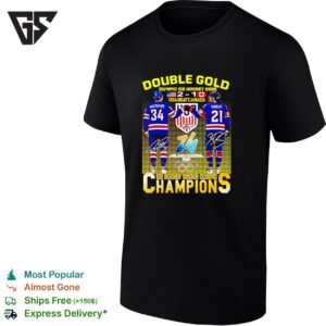 USA Beat Canada At Winter Olympics Men’s Ice Hockey Champions 2026 Double Gold T-Shirt