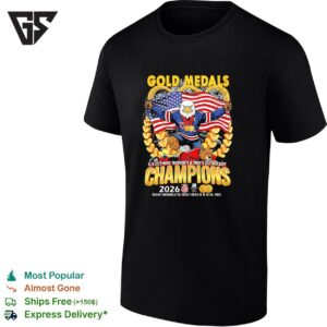 USA Beat Canada At Winter Olympics Women’s And Men’s Ice Hockey Champions 2026 Gold Medals T-Shirt