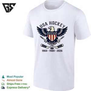 USA Hockey Eagle 1960 1980 2026 T-Shirt-Copy