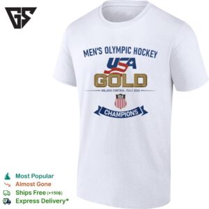 USA Hockey Men’s Olympic Hockey Gold Milano Cortina Italy 2026 Champions T-Shirt