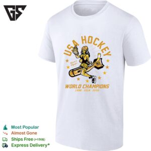USA Hockey Women’s Olympic World Champions 2026 3 Time 98 18 26 Gold T-Shirt