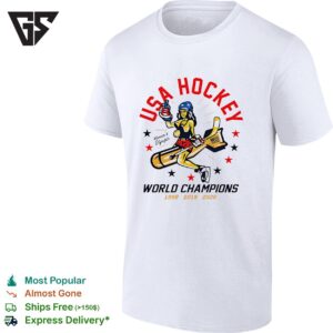 USA Hockey Womens Olympic World Champions 3 Time 98 18 26 T-Shirt