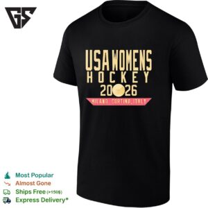 USA Womens Hockey 2026 Miland Cortina Italy T-Shirt