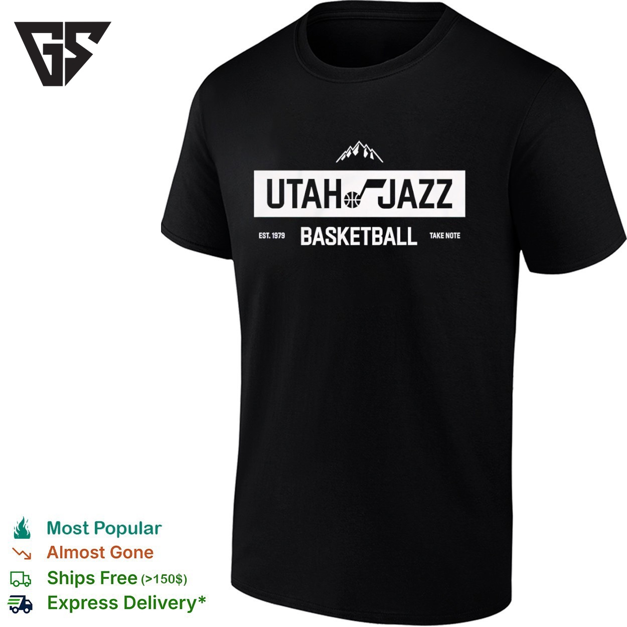 Utah Jazz Basketball Take Note Est 1979 T-Shirt Utah Jazz Basketball Take Note Est 1979 T-Shirt