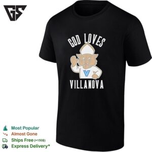 Villanova Wildcats Mascot God Loves Villanova T-Shirt