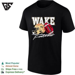 Walker Bryson 38 Wake Forest Demon Deacons Football Helmet And Ball T-Shirt