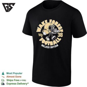 Walker Bryson 38 Wake Forest Demon Deacons Football NCAA Football T-Shirt