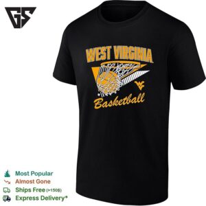 West Virginia Football Mountaineers Basketball Swish Hoop T-Shirt