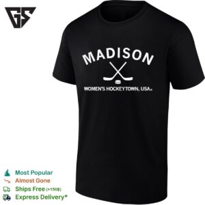 Wisconsin Badgers Madison Women’s Hockeytown USA T-Shirt