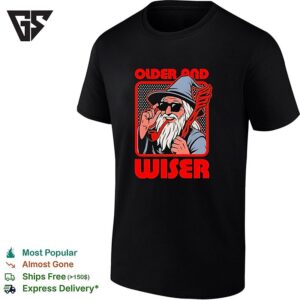 Wizard Smoking And Edit Sunglasses Old And Wise Pop Art T-Shirt