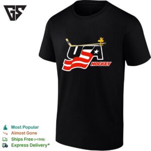 Woodstock Holding Hockey Stick USA Hockey T-Shirt