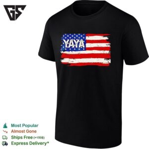 Yaya American Flag Patriotic Mother’s Day Women T-Shirt
