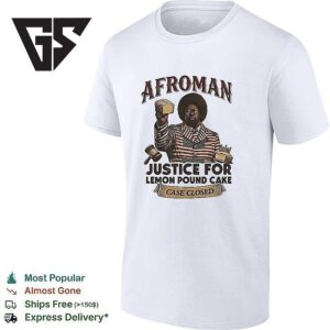 Afroman Holding Cake Justice For Lemon Pound Cake Case Closed Retro T-Shirt