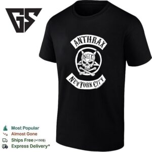 Anthrax Biker Skull New York City T-Shirt