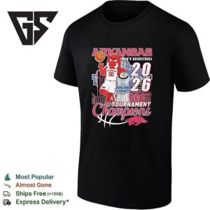 Arkansas Razorbacks 2026 Sec Tournament Champions Team’s Victory T-Shirt