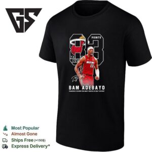 Bam Adebayo The Miami Heat Franchise Record For Most Points In A Game T-Shirt