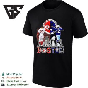 Boston Red Sox And New England Patriots Sports Skyline City Champions T-Shirt
