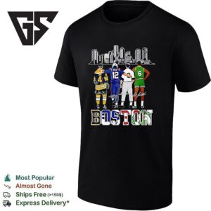 Boston Sports Teams The City Skyline Signatures Player T-Shirt