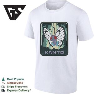 Butterfree Poke Kanto Explore Retro T-Shirt