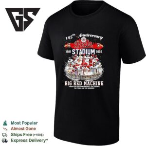 Cincinnati Reds 145th Anniversary Stadium 1881 2026 Big Red Machine T-Shirt