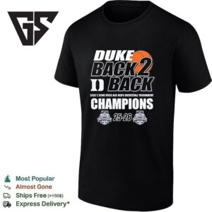 Duke Blue Devils Back 2 Back Acc Championship Victory For The 2025-2026 Season T-Shirt