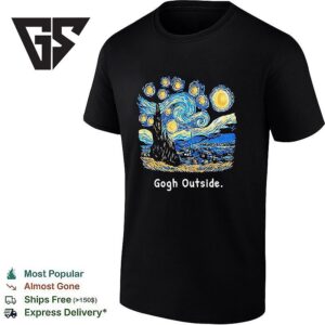 Gogh Outside Starry Night Graphic T-Shirt