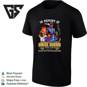 In Memory Of Forever In Our Hearts Chuck Norris 1940-2026 Thank You For The Memories T-Shirt