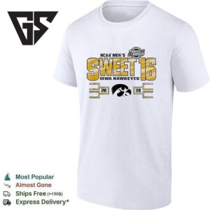 Iowa Hawkeyes Sweet 16 At NCAA Men’s Basketball March Madness 2026 T-Shirt