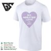 Jesus On Cross No Greater Love Purple Heart Shape T-Shirt