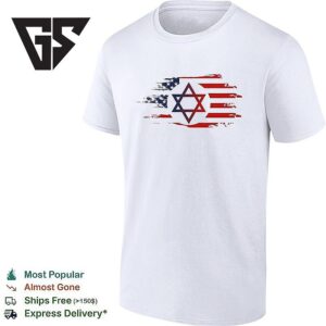 Jewish American USA Flag With Star Of David Israel T-Shirt