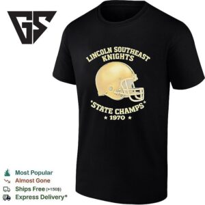 Lincoln Southeast Knights State Champs 1970 Helmet Retro T-Shirt