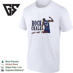 Melvin Council Jr Of Kansas Jayhawks Men’s Basketball Rock Chalk Let Em Bark T-Shirt