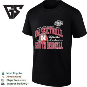 Nebraska Cornhuskers 2026 NCAA Division I Men’s Basketball South Regional T-Shirt