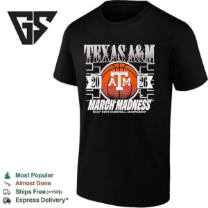 Texas A&ampm Aggies Men’s Basketball NCAA Championship March Madness 2026 T-Shirt