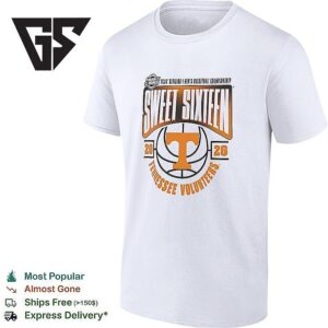 The Tennessee Volunteers Sweet Sixteen In The 2026 NCAA Men’s Basketball Tournament T-Shirt