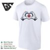 Toronto Blue Jays Baseball Canada In Heart Hands Sign T-Shirt